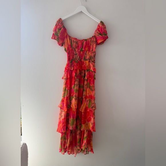 FARM RIO Blooming Floral Maxi Dress L - Picture 8 of 10